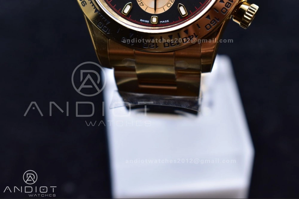 SmoothTexture Daytona 116505 Clean 1:1 Best Edition Black Dial YG Markers on YG Bracelet SA4130 V 401