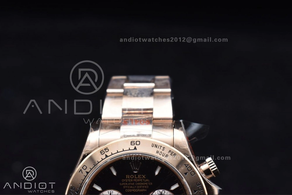 Casual Daytona 116505 QF 1:1 Best Edition Black RG Dial on RG Bracelet SH4130 V3 (Gain Weight) 738