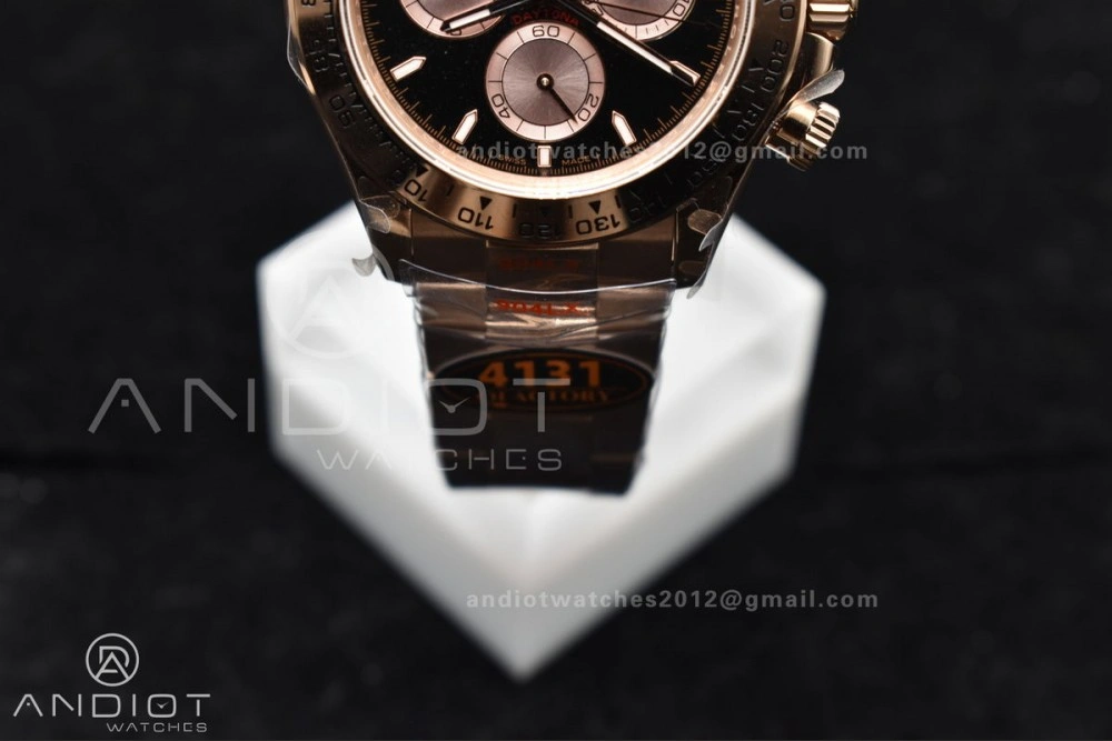 Casual Daytona 116505 QF 1:1 Best Edition Black RG Dial on RG Bracelet SH4130 V3 (Gain Weight) 738