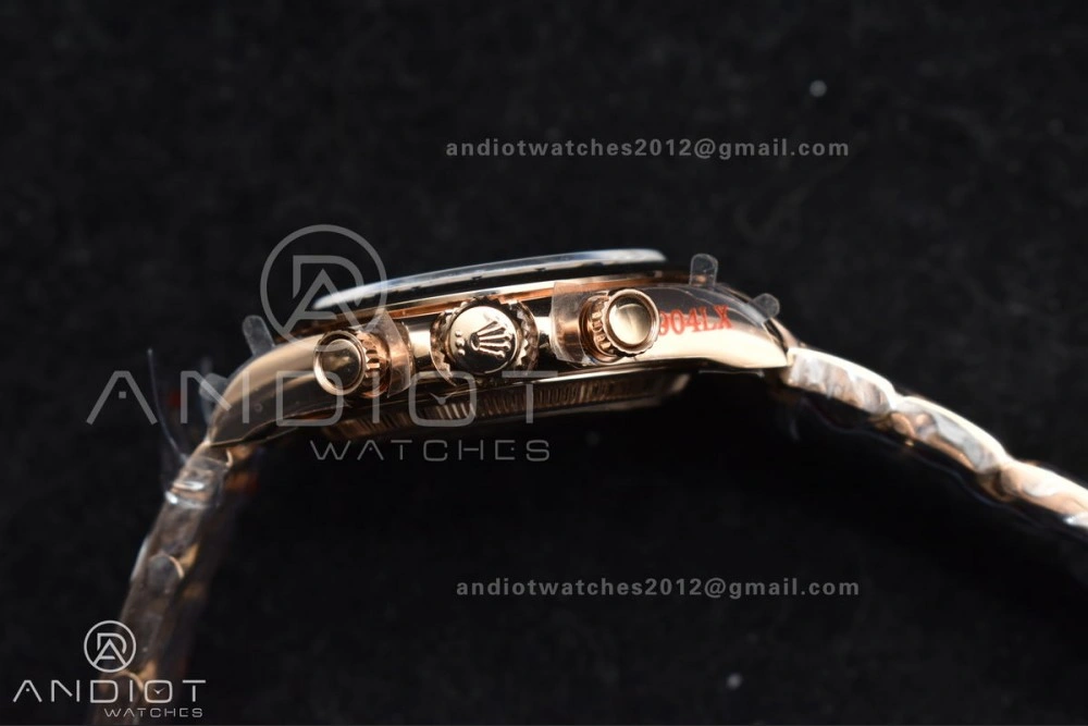 Casual Daytona 116505 QF 1:1 Best Edition Black RG Dial on RG Bracelet SH4130 V3 (Gain Weight) 738