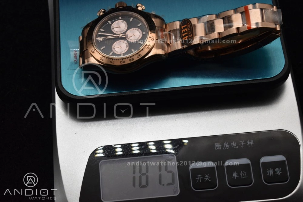 Casual Daytona 116505 QF 1:1 Best Edition Black RG Dial on RG Bracelet SH4130 V3 (Gain Weight) 738