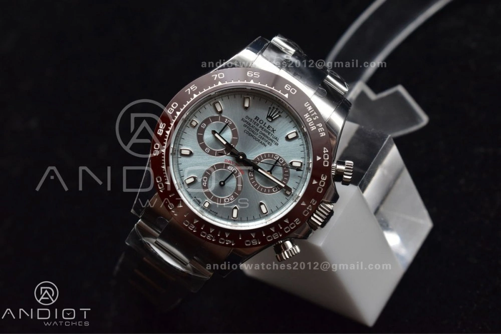 SmartChoice Daytona 116506 Brown Ceramic BTF 1:1 Best Edition Ice Blue Dial on SS Bracelet SA4130 V 395