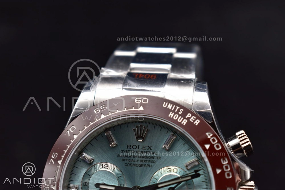 HighQuality Daytona 116506 QF 1:1 Best Edition Ice Blue Dial Crystal Markers on SS Bracelet SH4130 V3 (Gain Weight) 398