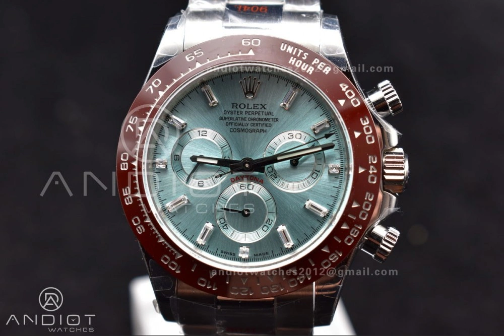 HighQuality Daytona 116506 QF 1:1 Best Edition Ice Blue Dial Crystal Markers on SS Bracelet SH4130 V3 (Gain Weight) 398