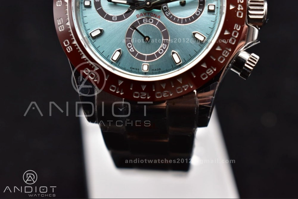 FlexibleFit Daytona 116506 QF 1:1 Best Edition Ice Blue Dial Lume Markers on SS Bracelet SH4130 V3 (Gain Weight) 413