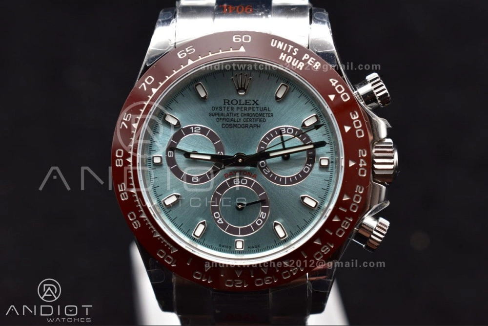FlexibleFit Daytona 116506 QF 1:1 Best Edition Ice Blue Dial Lume Markers on SS Bracelet SH4130 V3 (Gain Weight) 413