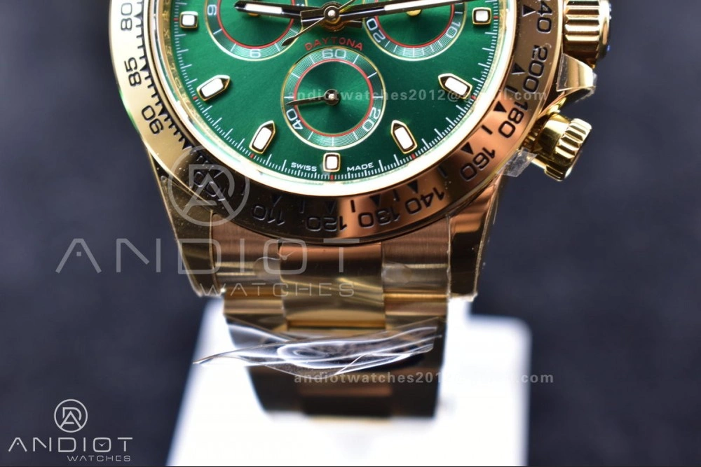 Timeless Daytona 116508 BTF 1:1 Best Edition Green Dial on YG Bracelet SA 755