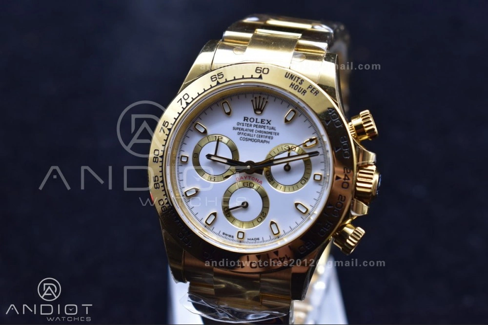 Daytona 116508 BTF 1:1 Best Edition White Dial on YG Bracelet SA TravelReady 743
