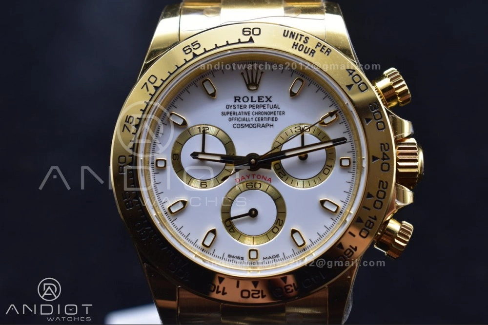 Daytona 116508 BTF 1:1 Best Edition White Dial on YG Bracelet SA TravelReady 743