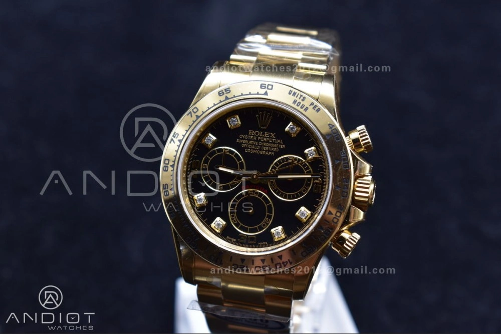Upgraded Daytona 116508 Clean 1:1 Best Edition Black YG Dial On YG Bracelet SA 394