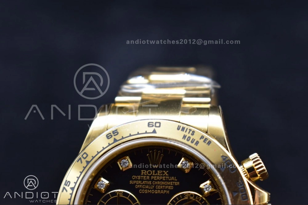 Upgraded Daytona 116508 Clean 1:1 Best Edition Black YG Dial On YG Bracelet SA 394