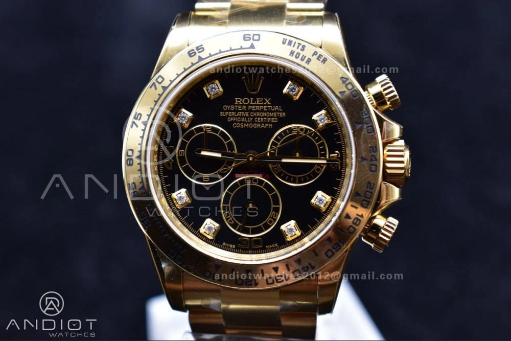 Upgraded Daytona 116508 Clean 1:1 Best Edition Black YG Dial On YG Bracelet SA 394