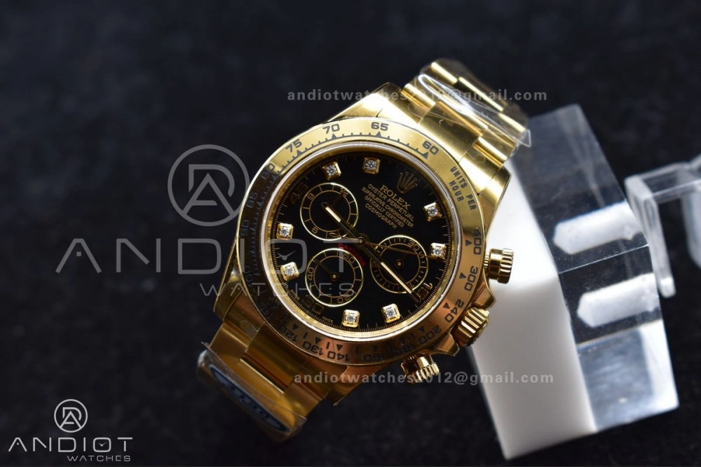 Upgraded Daytona 116508 Clean 1:1 Best Edition Black YG Dial On YG Bracelet SA 394