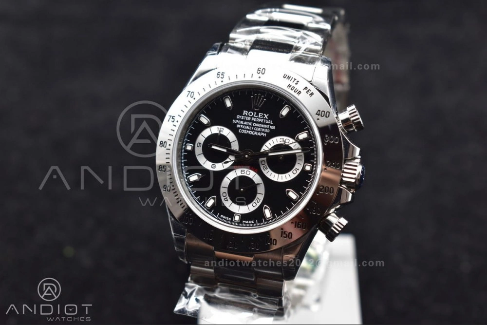 Refined Daytona 116509 WF 1:1 Best Edition Black Diamonds Dial on SS Bracelet A 752