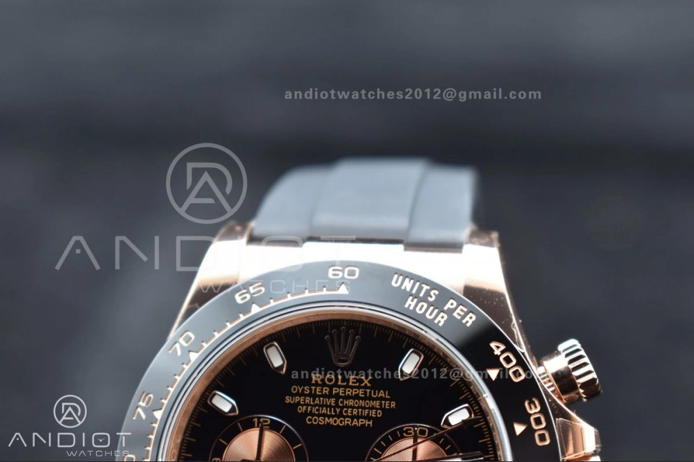 Daytona 116515 BTF 1:1 Best Edition Black RG Dial on Oysterflex Rubber Strap SA Casual 758