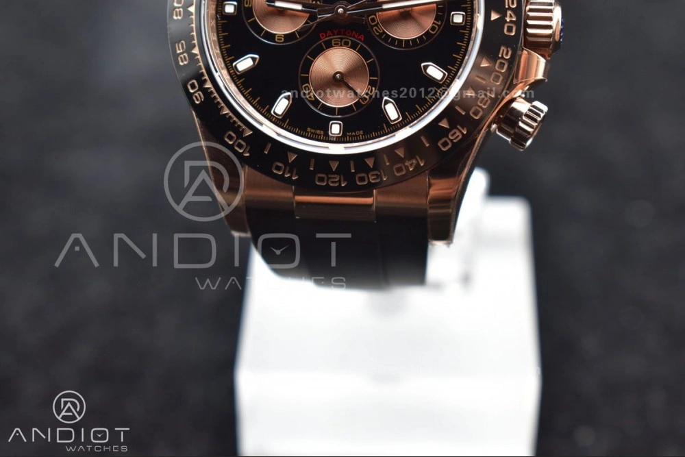 Daytona 116515 BTF 1:1 Best Edition Black RG Dial on Oysterflex Rubber Strap SA Casual 758