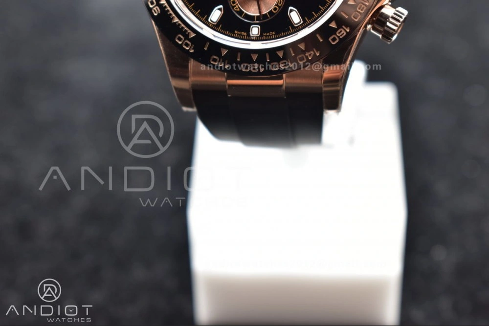 Daytona 116515 BTF 1:1 Best Edition Black RG Dial on Oysterflex Rubber Strap SA Casual 758