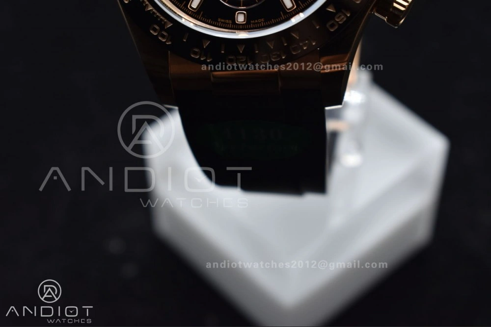 Durable Daytona 116518 APSF 1:1 Best Edition Black RG Dial on Oysterflex Rubber Strap SH 753