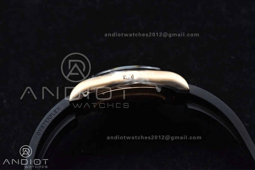 Durable Daytona 116518 APSF 1:1 Best Edition Black RG Dial on Oysterflex Rubber Strap SH 753