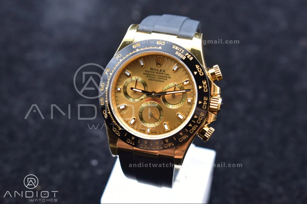 Trendy Daytona 116518 BTF 1:1 Best Edition YG Lume Dial on Oysterflex Rubber Strap SA 764