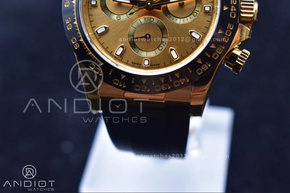 Trendy Daytona 116518 BTF 1:1 Best Edition YG Lume Dial on Oysterflex Rubber Strap SA 764