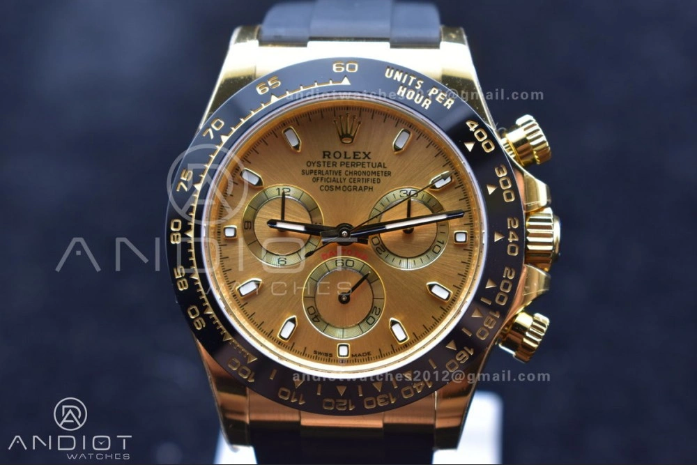 Trendy Daytona 116518 BTF 1:1 Best Edition YG Lume Dial on Oysterflex Rubber Strap SA 764