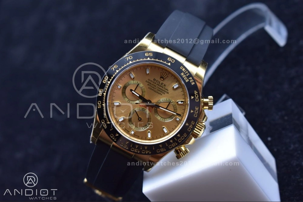 Trendy Daytona 116518 BTF 1:1 Best Edition YG Lume Dial on Oysterflex Rubber Strap SA 764