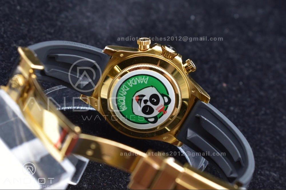 Original Daytona 116518 BTF 1:1 Best Edition YG Black Dial on Oysterflex Rubber Strap SA 766