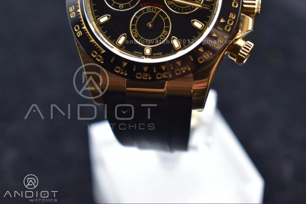 Daytona 116518 Clean 1:1 Best Edition Black Dial on Oysterflex Rubber Strap SA Snug 759