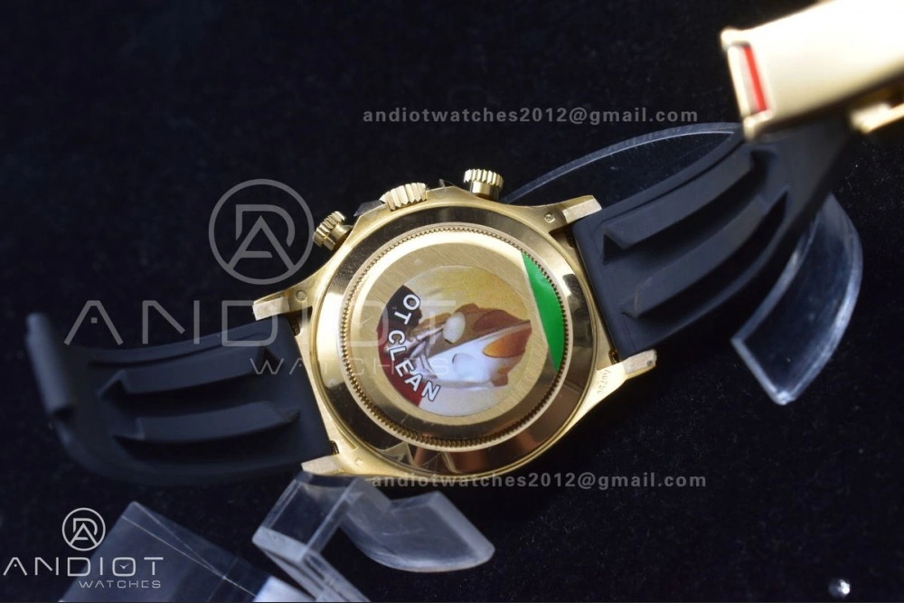 Daytona 116518 Clean 1:1 Best Edition Black Diamonds Dial on Oysterflex Rubber Strap SA4130 V WellDesigned 416