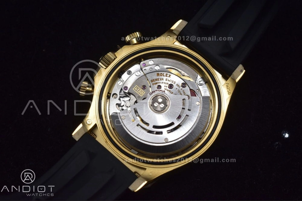 Daytona 116518 Clean 1:1 Best Edition Black Diamonds Dial on Oysterflex Rubber Strap SA4130 V WellDesigned 416