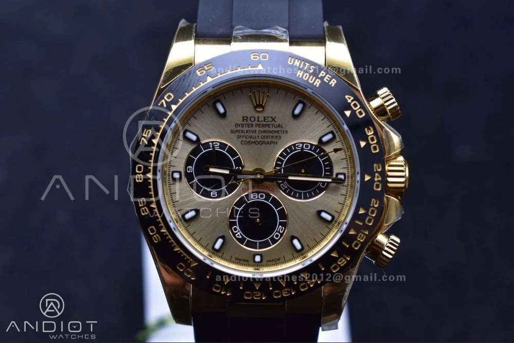 Snug Daytona 116518 LN ZF 1:1 Best Edition YG Black Dial on Oyster-flex Strap SH4130 (Gain Weight) 770