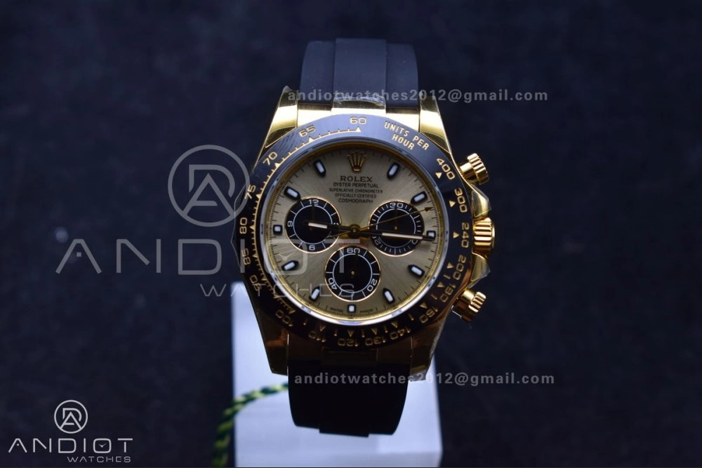 Snug Daytona 116518 LN ZF 1:1 Best Edition YG Black Dial on Oyster-flex Strap SH4130 (Gain Weight) 770