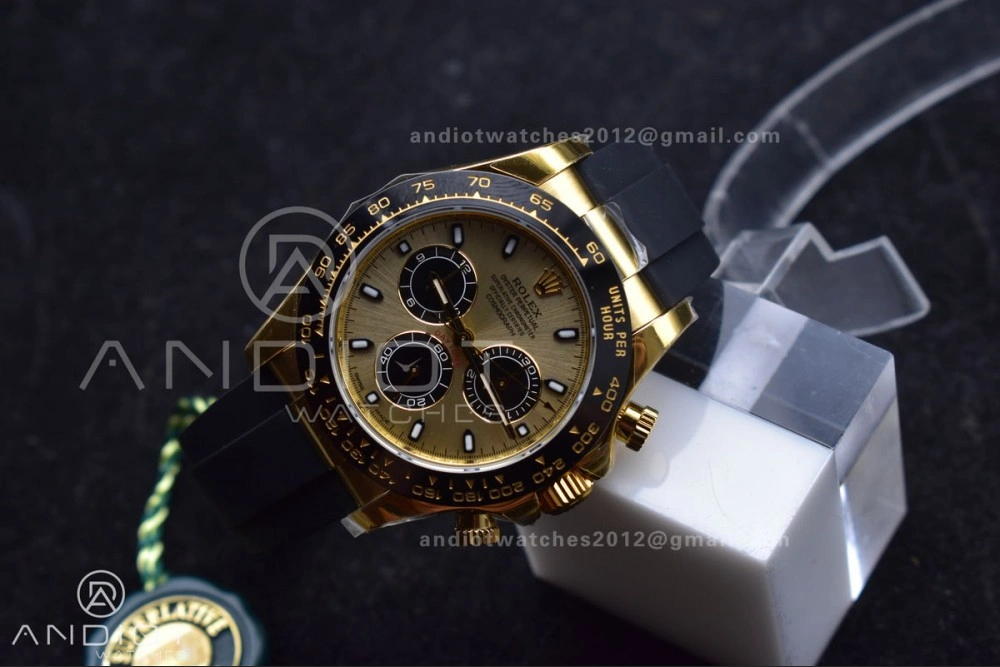 Snug Daytona 116518 LN ZF 1:1 Best Edition YG Black Dial on Oyster-flex Strap SH4130 (Gain Weight) 770