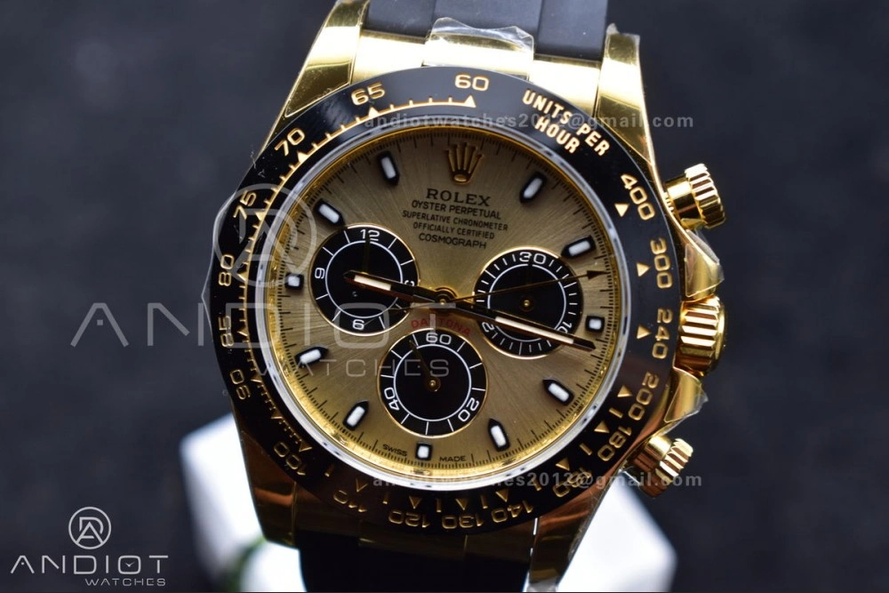 Snug Daytona 116518 LN ZF 1:1 Best Edition YG Black Dial on Oyster-flex Strap SH4130 (Gain Weight) 770