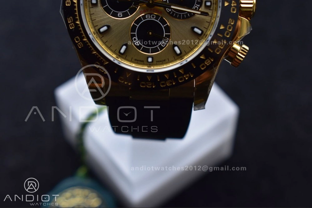 Snug Daytona 116518 LN ZF 1:1 Best Edition YG Black Dial on Oyster-flex Strap SH4130 (Gain Weight) 770