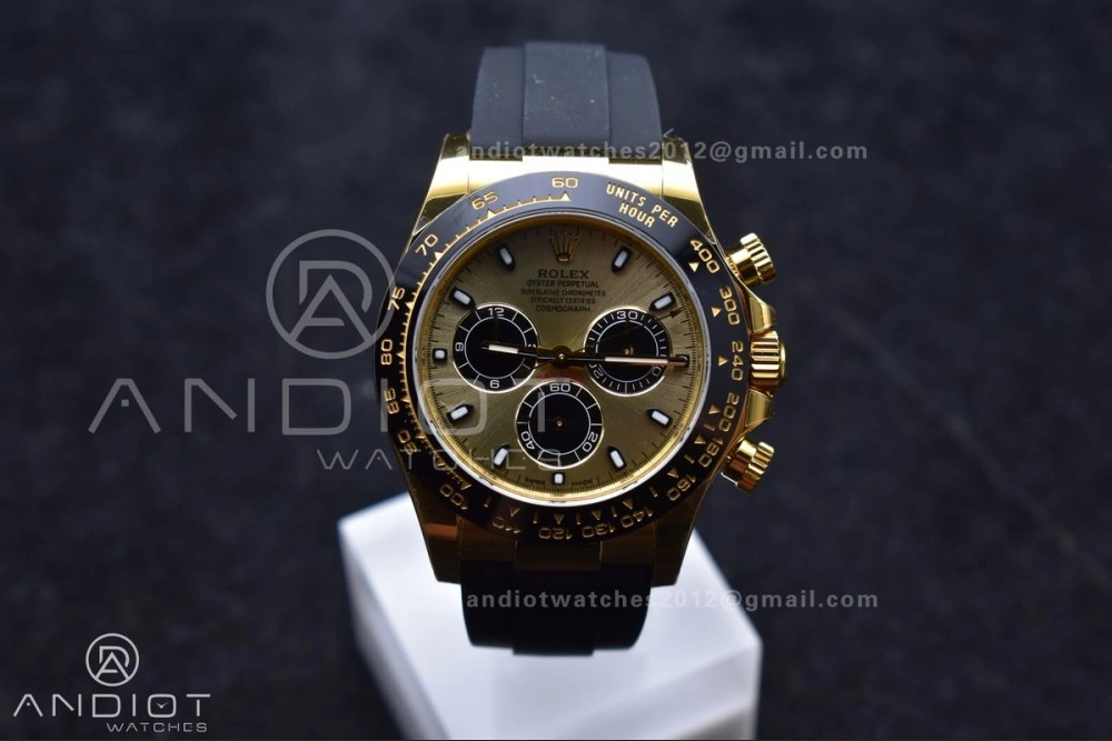 Stylish Daytona 116518 VSF 1:1 Best Edition 904L Steel YG Dial on Oyster flex Strap DD 765