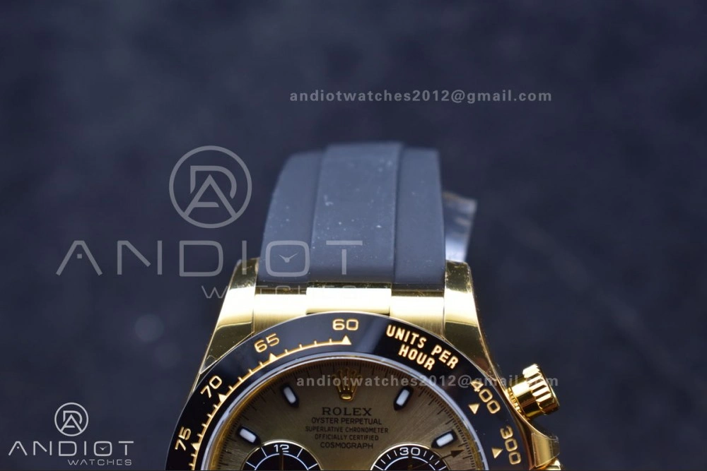 Stylish Daytona 116518 VSF 1:1 Best Edition 904L Steel YG Dial on Oyster flex Strap DD 765
