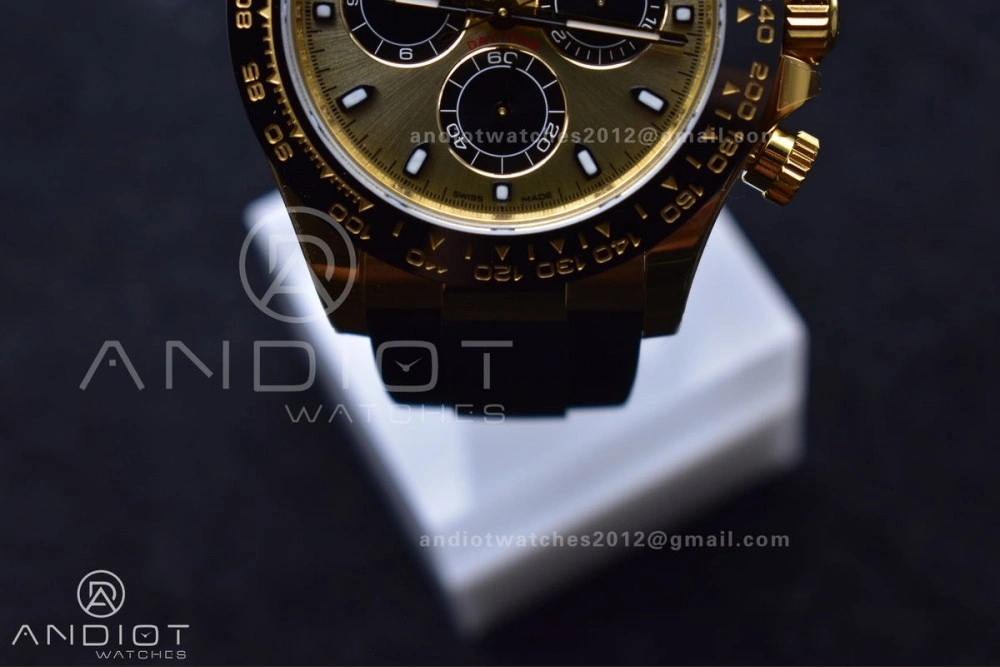 Stylish Daytona 116518 VSF 1:1 Best Edition 904L Steel YG Dial on Oyster flex Strap DD 765