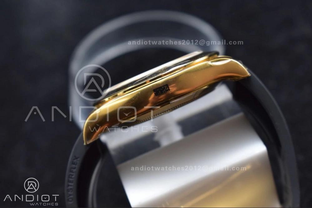 Daytona 116519 Clean 1:1 Best Edition 904L SS Case Gold Black Dial On Rubber Strap SA4130 V OdorResistant 419