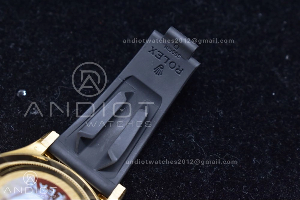 Daytona 116519 Clean 1:1 Best Edition 904L SS Case Gold Black Dial On Rubber Strap SA4130 V OdorResistant 419
