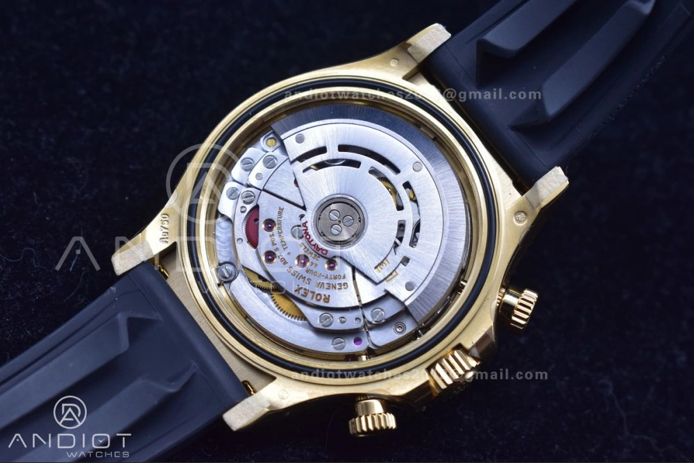 Daytona 116519 Clean 1:1 Best Edition 904L SS Case Gold Black Dial On Rubber Strap SA4130 V OdorResistant 419