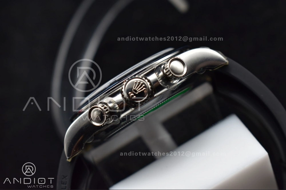 Affordable Daytona 116519 Clean 1:1 Best Edition 904L SS Case Silver Black Dial on Rubber Strap SA4130 V 414