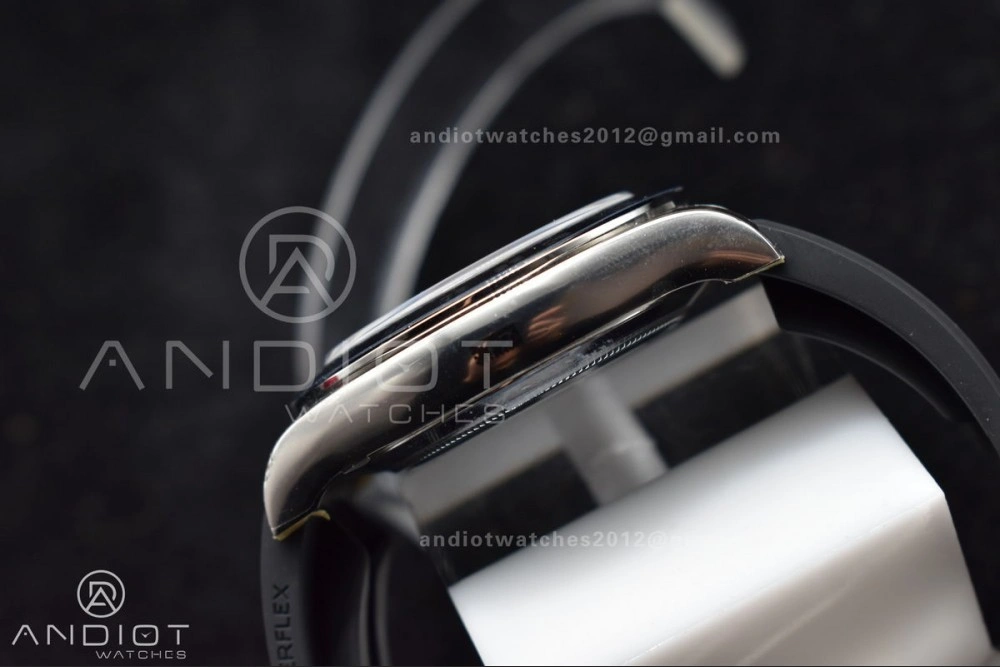 Affordable Daytona 116519 Clean 1:1 Best Edition 904L SS Case Silver Black Dial on Rubber Strap SA4130 V 414