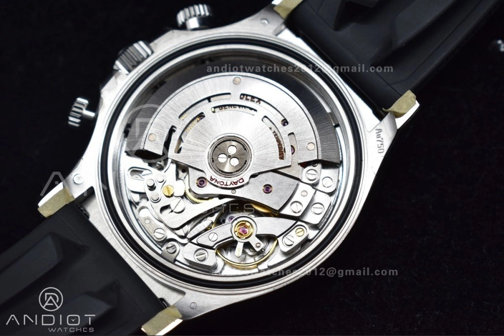 Affordable Daytona 116519 Clean 1:1 Best Edition 904L SS Case Silver Black Dial on Rubber Strap SA4130 V 414