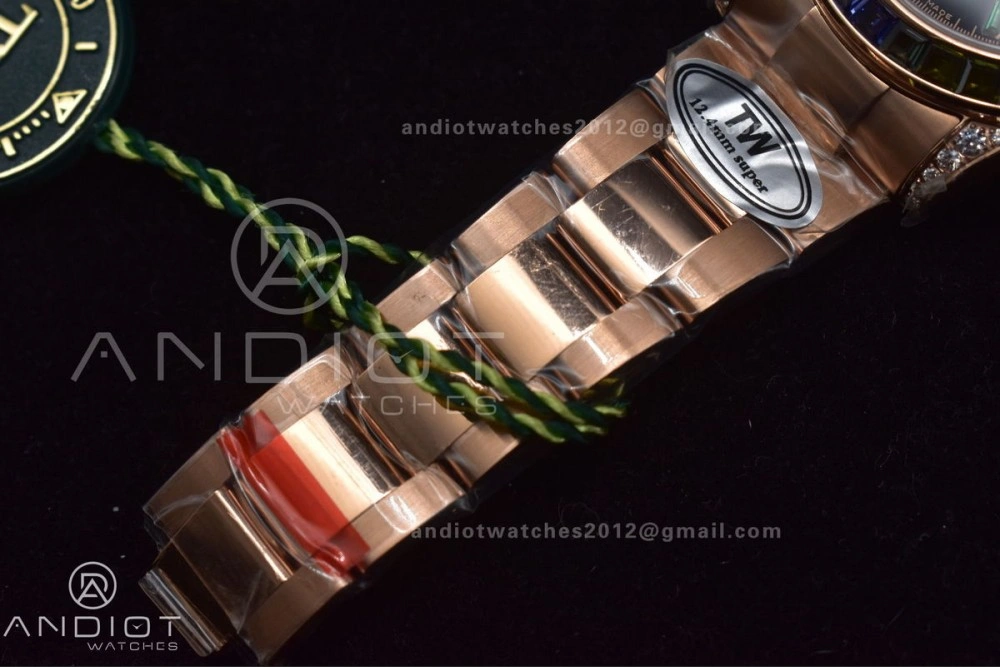 Daytona 116595RBOW RG Rainbow Crystal TWF Best Edition Black Dial on YG Bracelet A Youthful 428