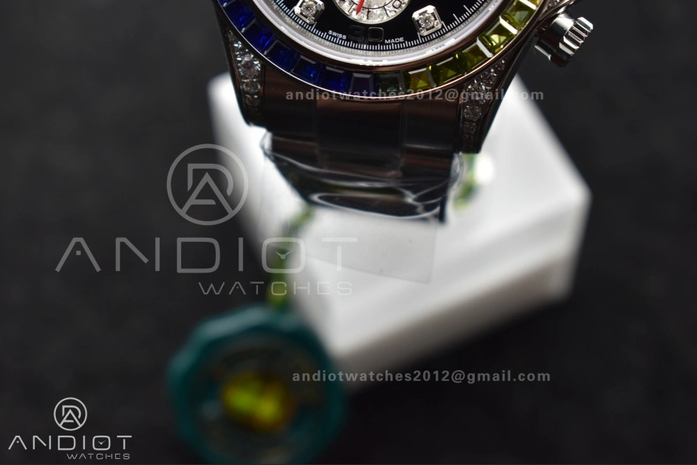 Daytona 116599RBOW Rainbow ZF 1:1 Best Edition Black Diamonds Dial on SS Bracelet SH Trendsetting 778