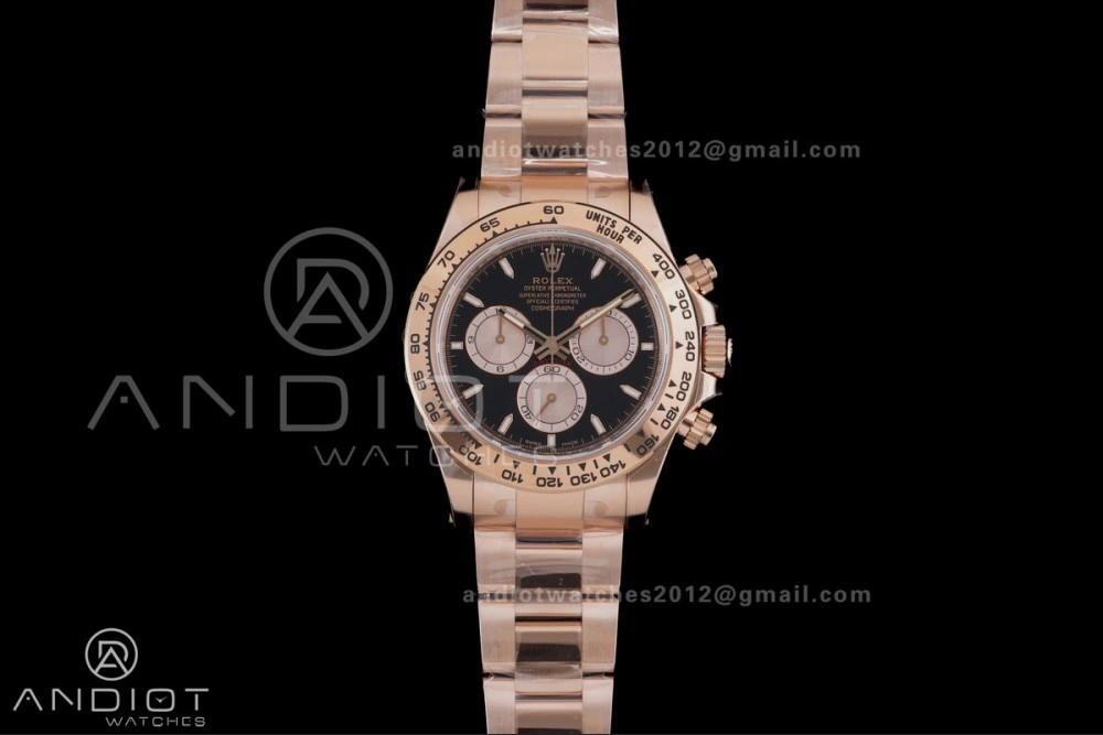 Stylish Daytona 126505 Gain Weight VSF 1:1 Best Edition Black Dial RG Sub-dial On Oyster Bracelet DD 784