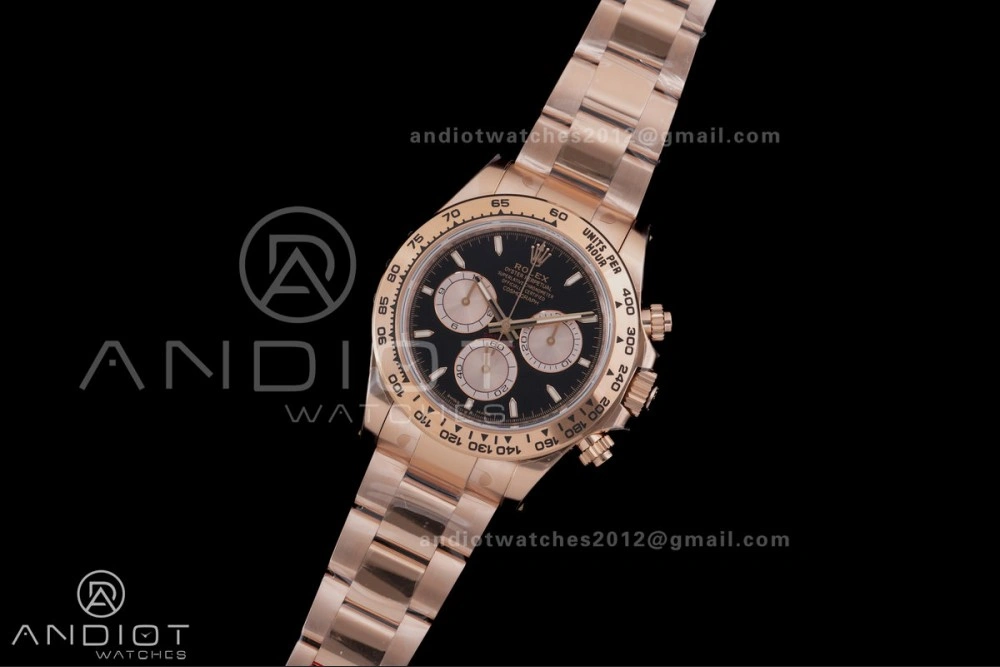 Stylish Daytona 126505 Gain Weight VSF 1:1 Best Edition Black Dial RG Sub-dial On Oyster Bracelet DD 784