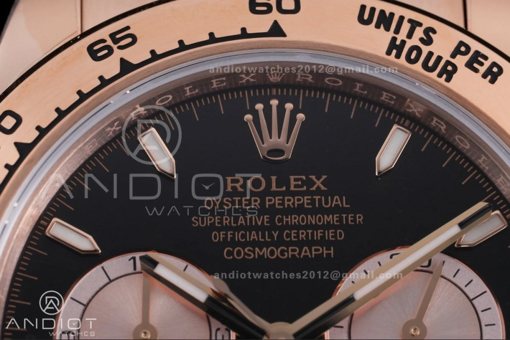 Stylish Daytona 126505 Gain Weight VSF 1:1 Best Edition Black Dial RG Sub-dial On Oyster Bracelet DD 784